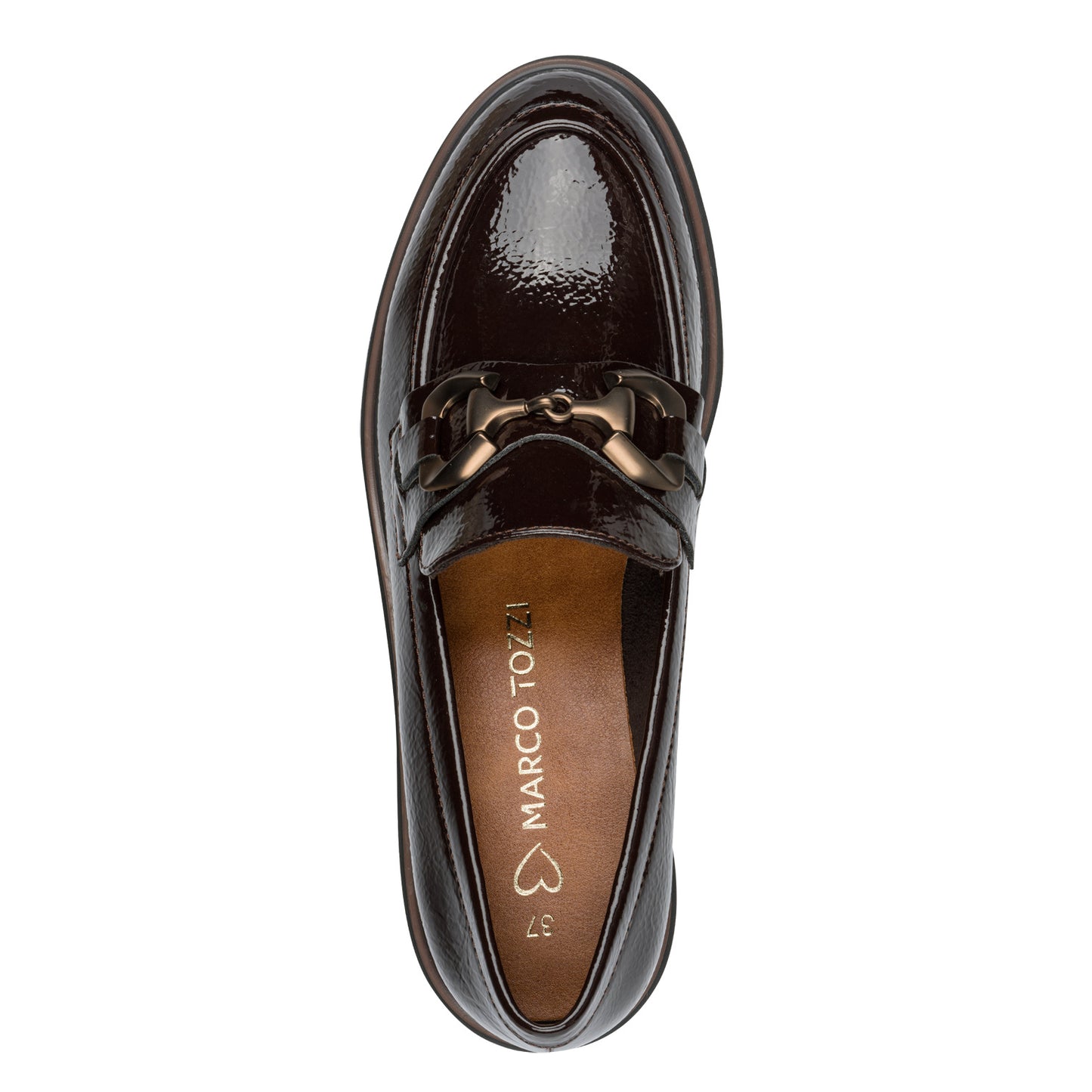 Marco Tozzi 2-24700-43 38A Mocca Patent Slip-On