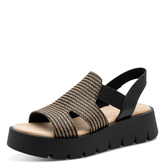 Marco Tozzi 2-28524-46 098 Black Comb Sandals