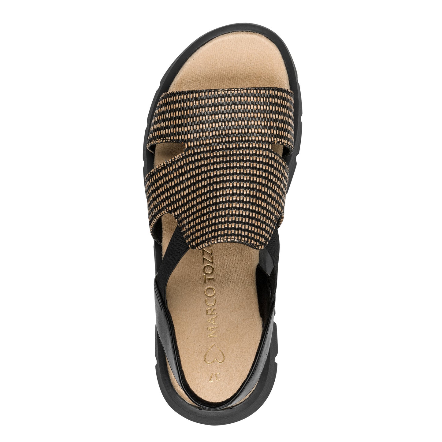 Marco Tozzi 2-28524-46 098 Black Comb Sandals