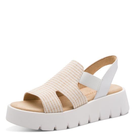 Marco Tozzi 2-28524-46 197 White Comb Sandals
