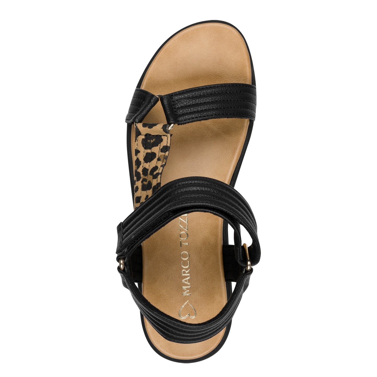 Marco Tozzi 2-28603-46 098 Black Comb Sandals