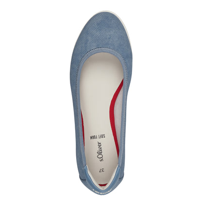 S Oliver 5-22100-42 860 Indigo Ballerina Shoes