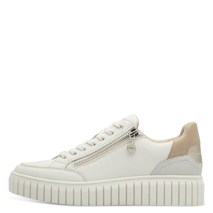 S Oliver 5-23606-42 46A Cream Comb Trainers