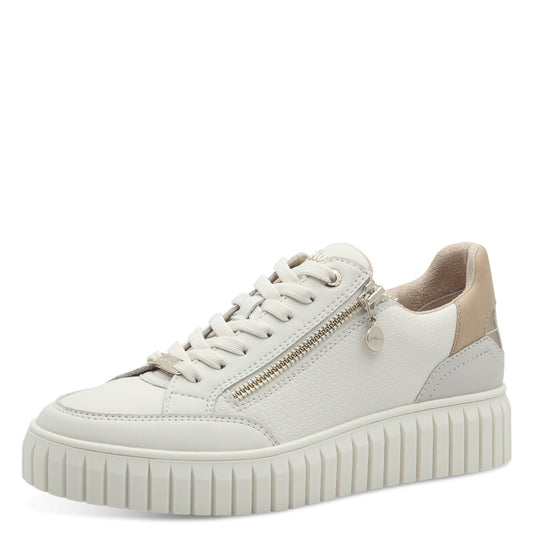 S Oliver 5-23606-42 46A Cream Comb Trainers