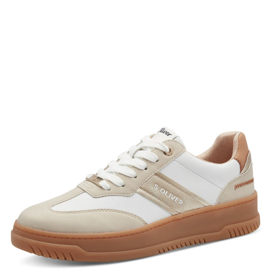 S Oliver 5-23623-43 468 Cream Comb Trainers