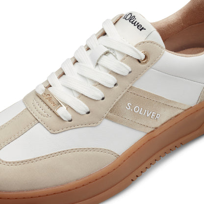 S Oliver 5-23623-43 468 Cream Comb Trainers