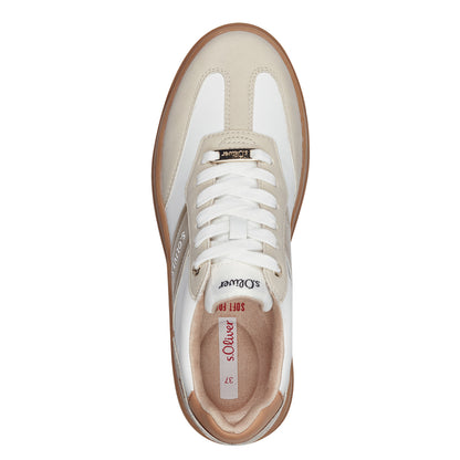 S Oliver 5-23623-43 468 Cream Comb Trainers