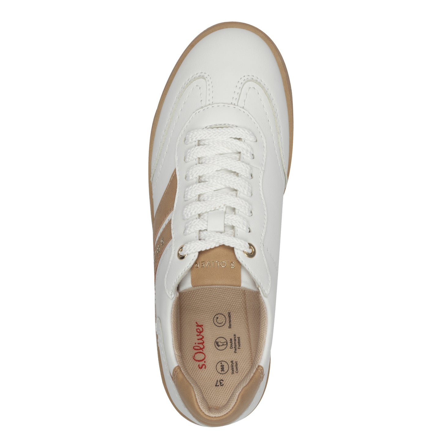 S Oliver 5-23652-44 126 White/Nude Trainers