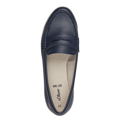 S Oliver 5-24601-42 805 Navy Moccassin Shoes