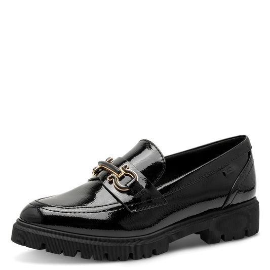 S Oliver 5-24729-45 018 Black Patent Trainers