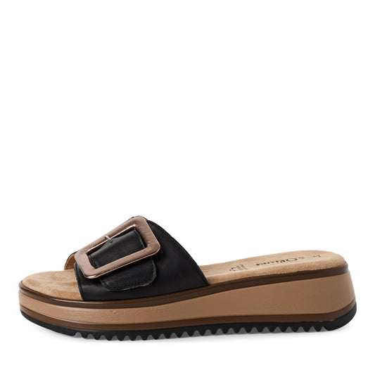 S Oliver 5-27203-44 022 Black Nappa Sandals