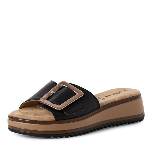 S Oliver 5-27203-44 022 Black Nappa Sandals