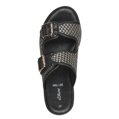 S Oliver 5-27209-42 098 Black Comb. Sandals