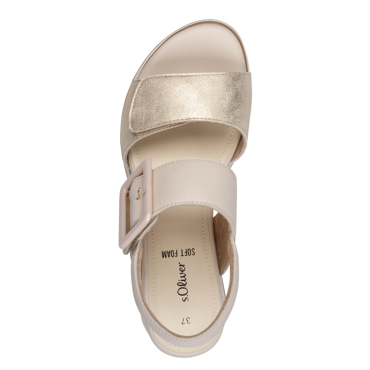 S Oliver 5-28705-44 442 Champagne Comb Sandals