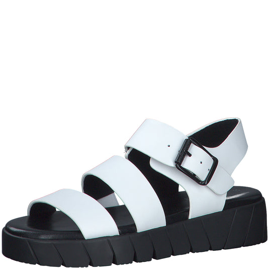 S Oliver 5-28710-42 108 White/Black Sandals
