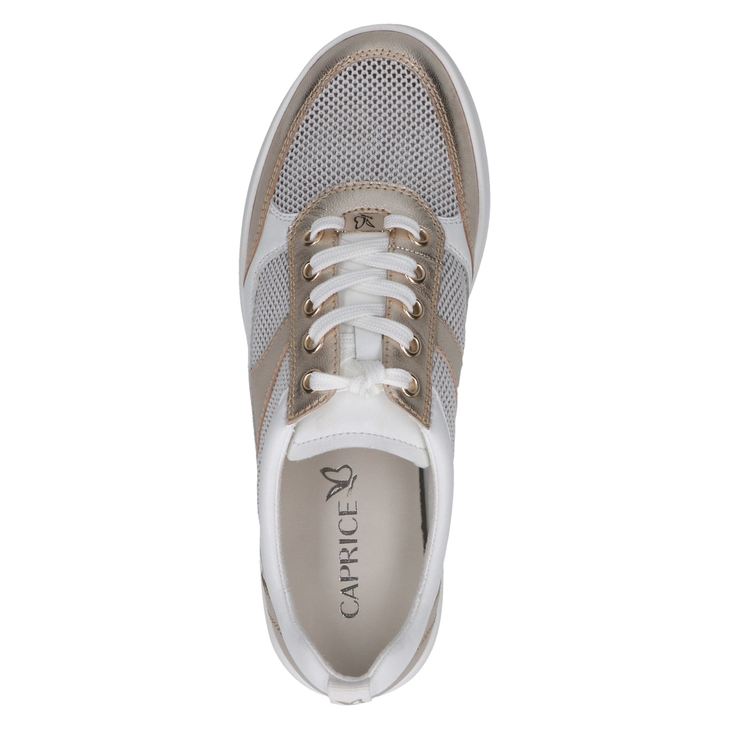 Caprice 9-23704-44 137 White/Lt Gold Trainers