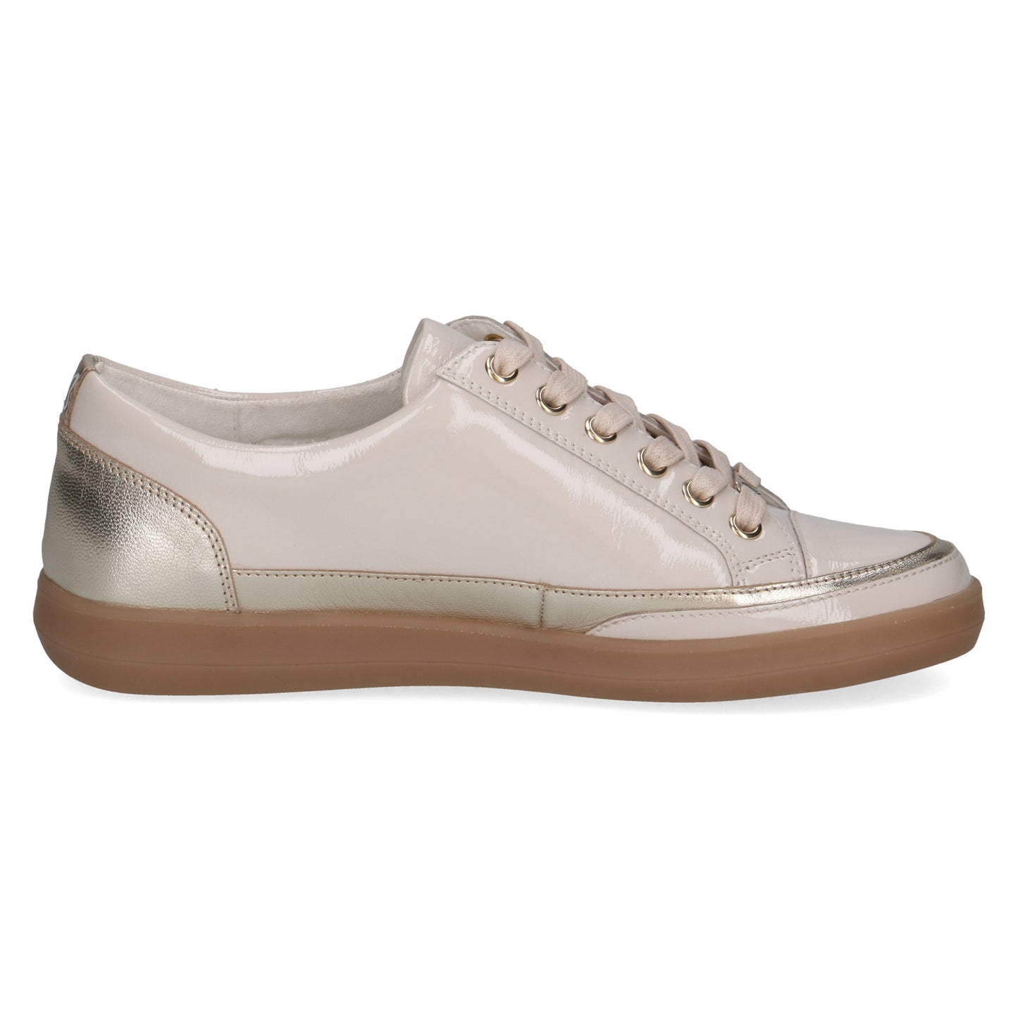 Caprice 9-23706-44 492 Cream/Gold Trainers