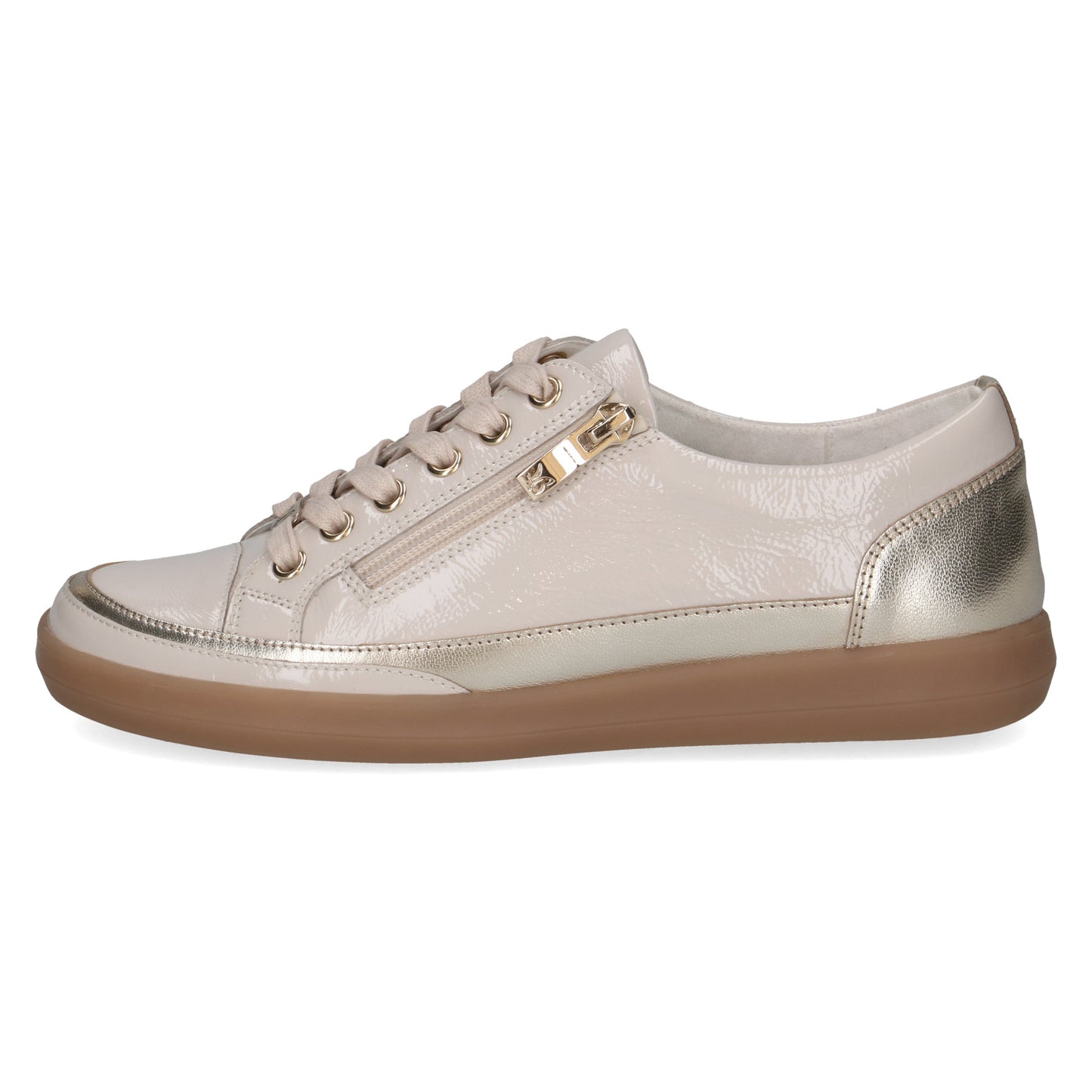 Caprice 9-23706-44 492 Cream/Gold Trainers