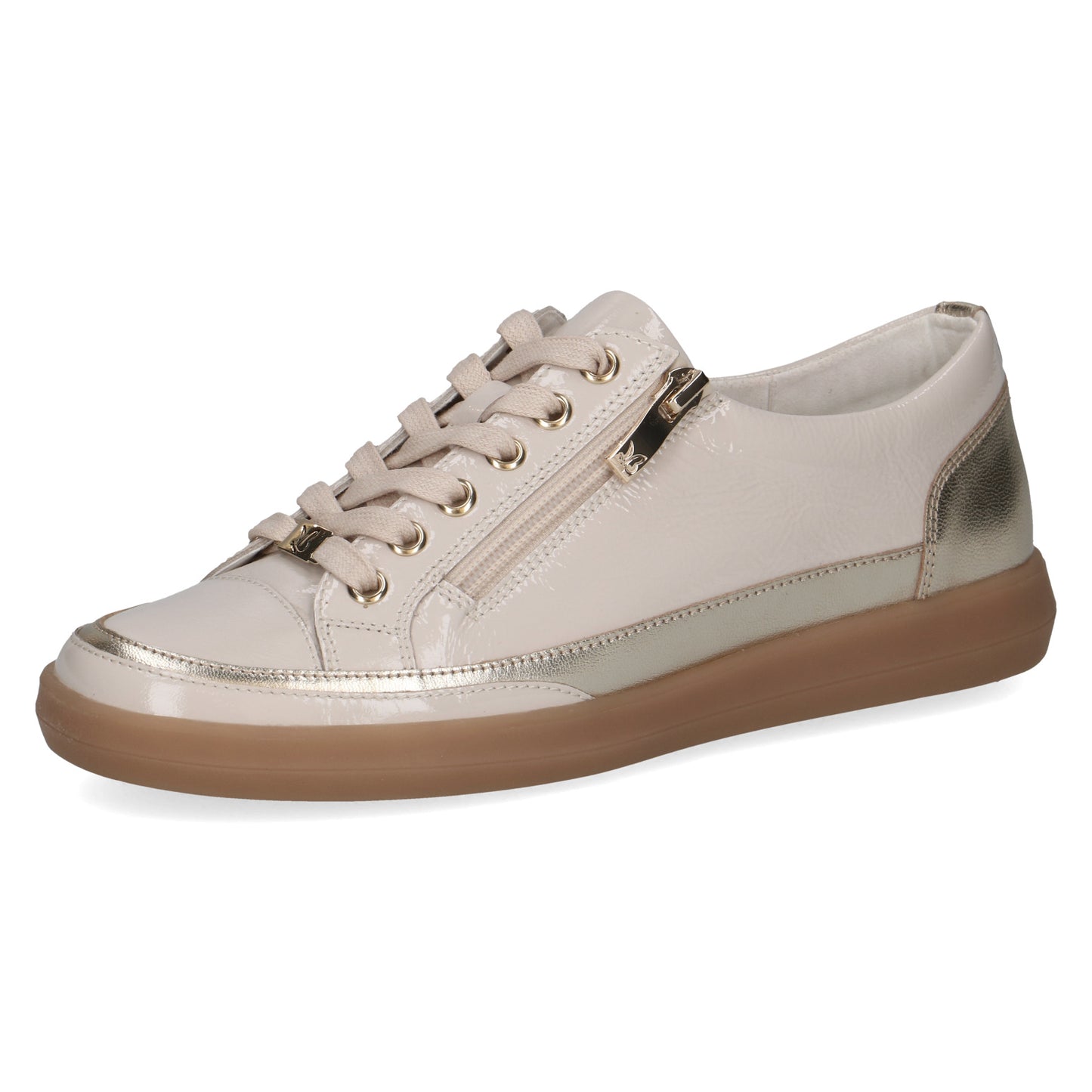 Caprice 9-23706-44 492 Cream/Gold Trainers