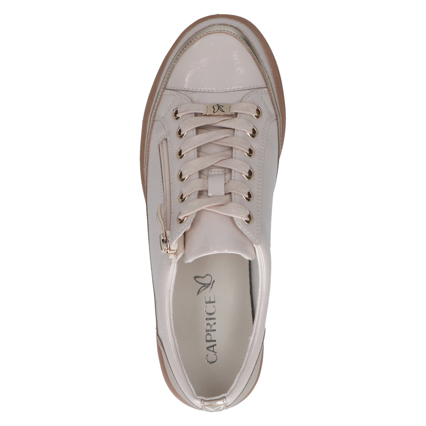 Caprice 9-23706-44 492 Cream/Gold Trainers