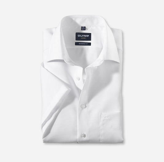 Olymp 300 12 Modern Fit Short Sleeve Shirt White