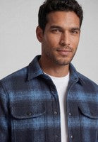 Hattric 640110 8602 42 Blue Check Shacket