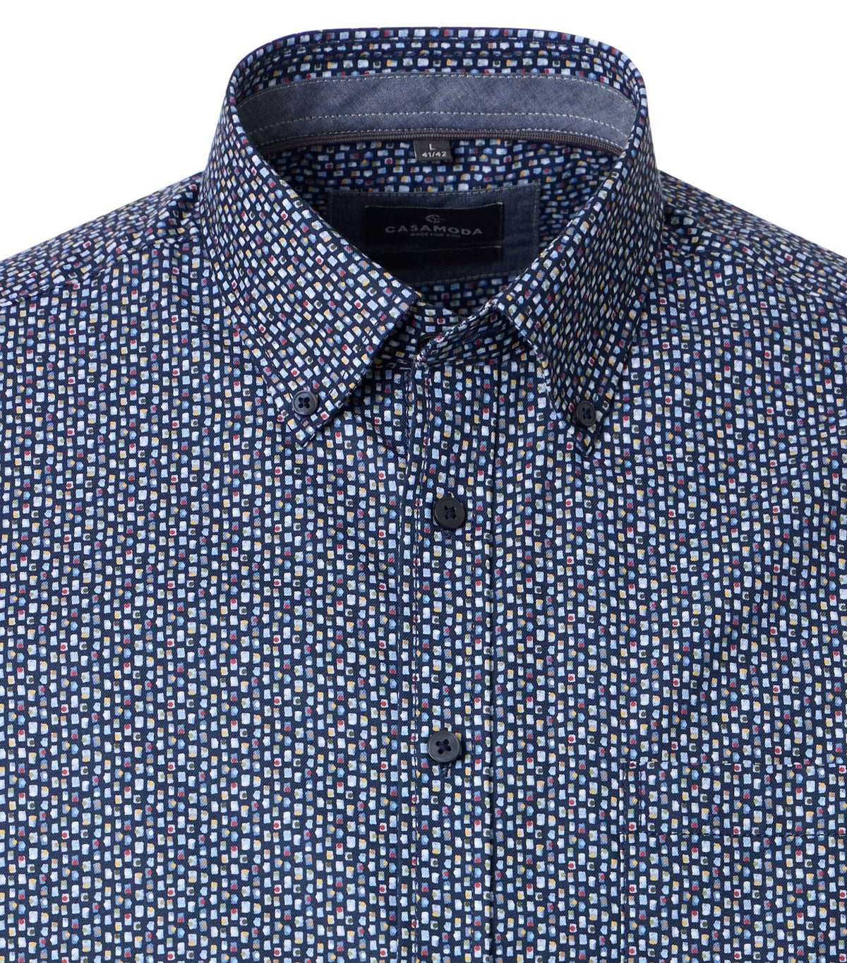 Casa Moda 126132530 100 Blue Casual Shirt