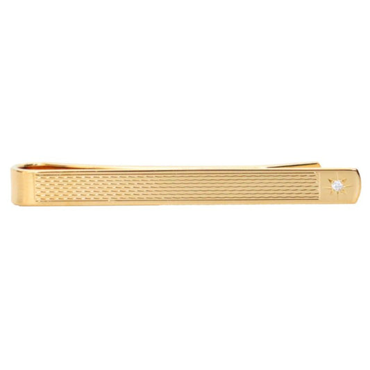 Wallace Barley Pattern Gold Tie Slide