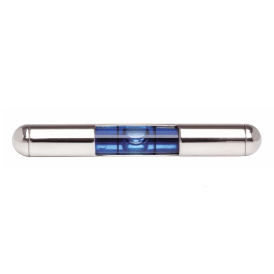 Wallace Spirit Level Blue Rhodium Tie Clip