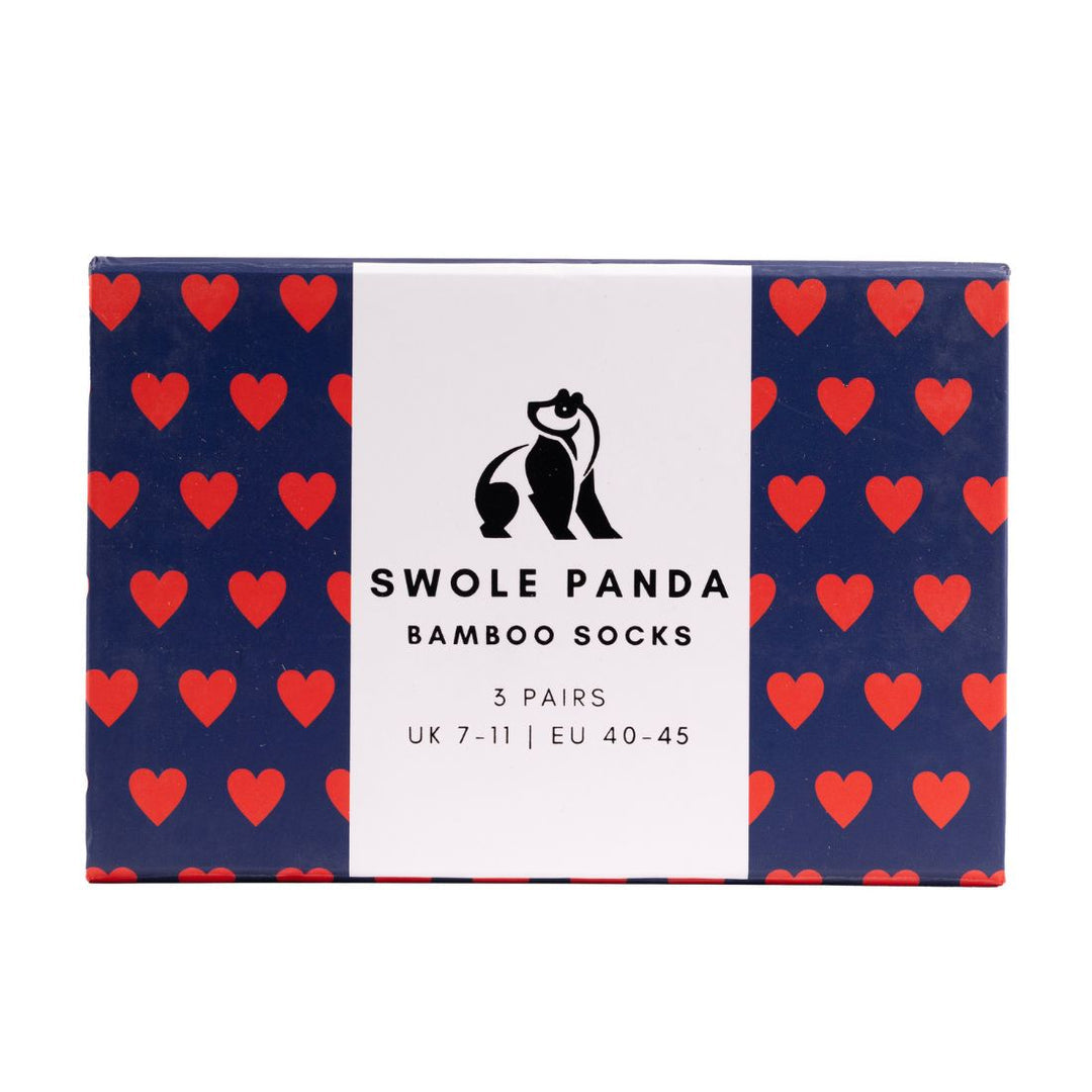 Swole Panda Love Heart Gift Set - 3 Pairs