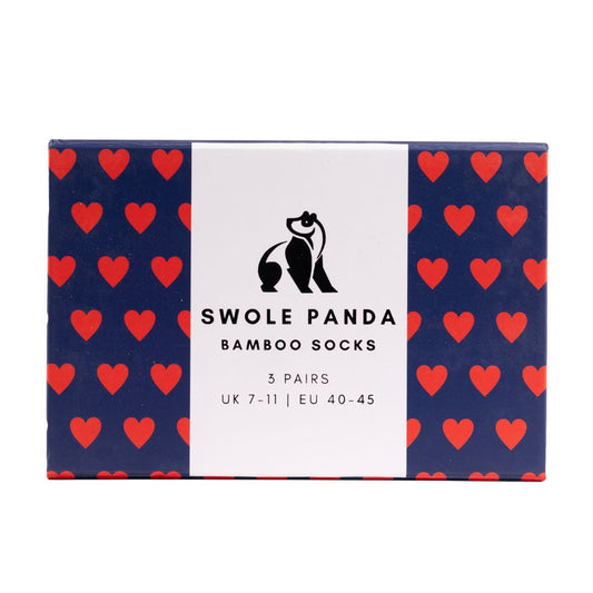 Swole Panda Love Heart Gift Set - 3 Pairs