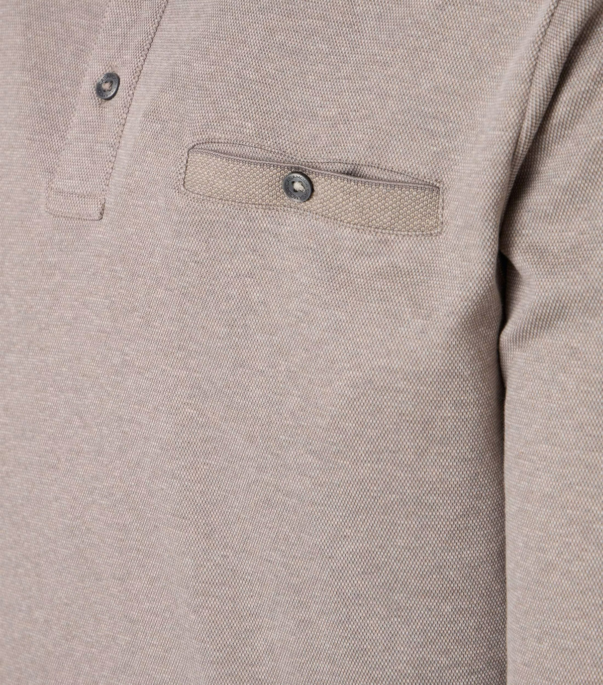 Casa Moda 403478000 668 Taupe Long Sleeve Polo Shirt