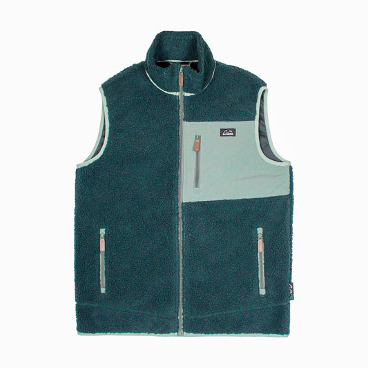 Bleubird Sherpa Fleece Gilet - Willow