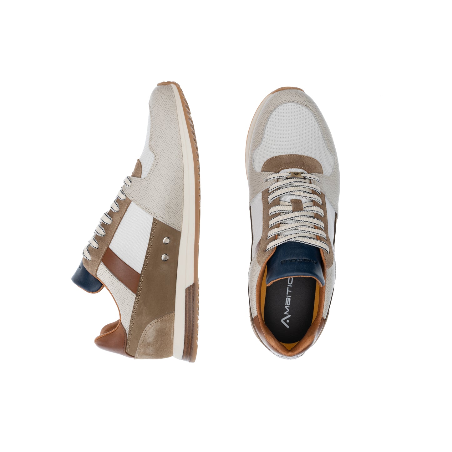 Ambitious 11240 11009 Grey / Off White / Camel Trainers