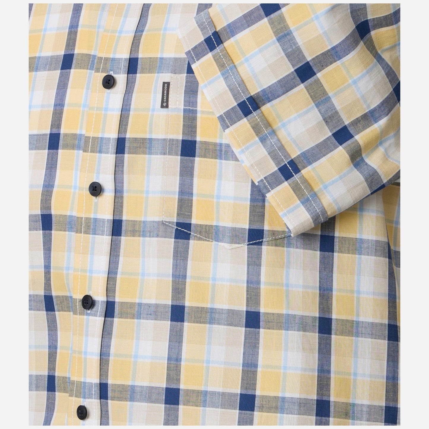 Casa Moda 126130201 500 Yellow Short Sleeve Casual Shirt