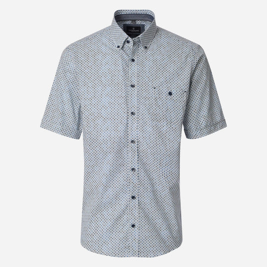 Casa Moda 126131701 100 Blue Short Sleeve Casual Shirt