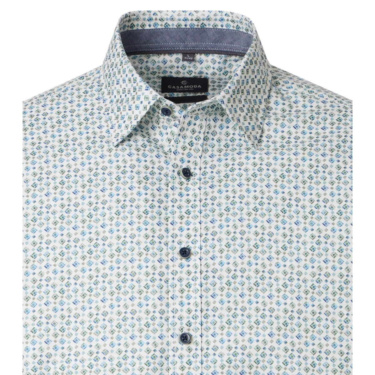Casa Moda 126132320 300 Green Milieu Casual Shirt