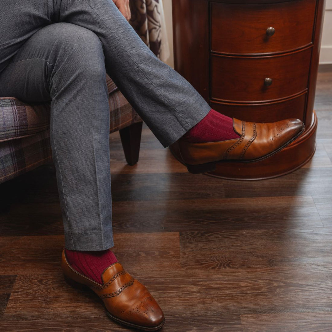 Swole Panda Deep Burgundy Socks