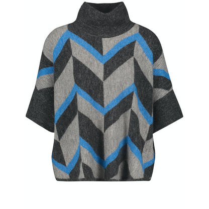 Gerry Weber 170517 44717 2080 Grey/Blue Pattern Gesp Pullover
