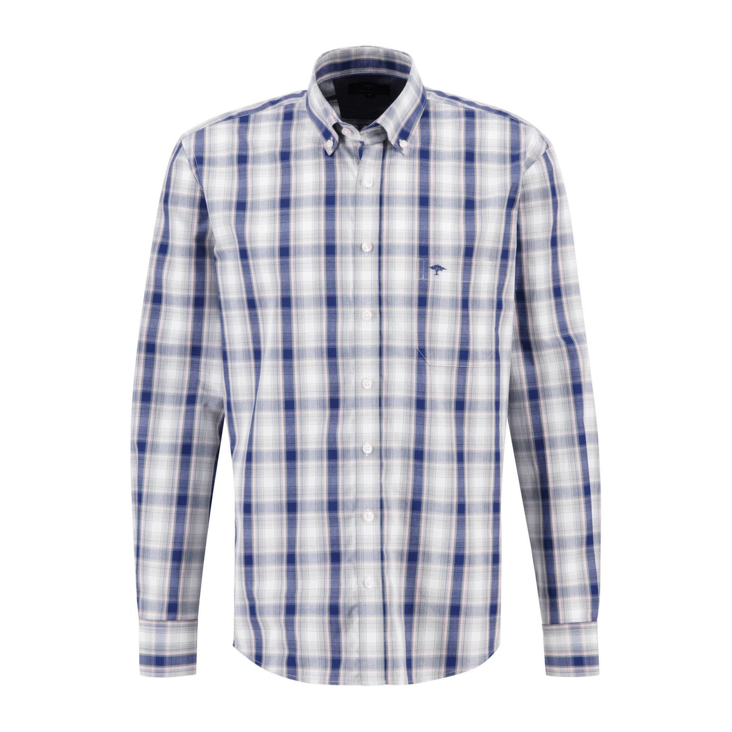 Fynch Hatton 13105010 403 Pale Berry Fond Check Long Sleeve Shirt