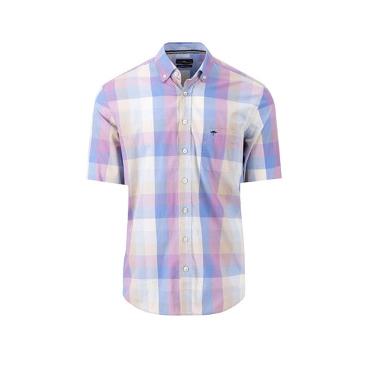 Fynch Hatton 1403 8001 404 Dusty Lavender Short Sleeve Casual Shirt