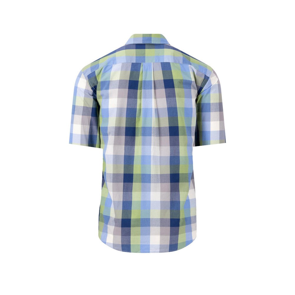 Fynch Hatton 1403 8001 711 Leaf Green Short Sleeve Casual Shirt