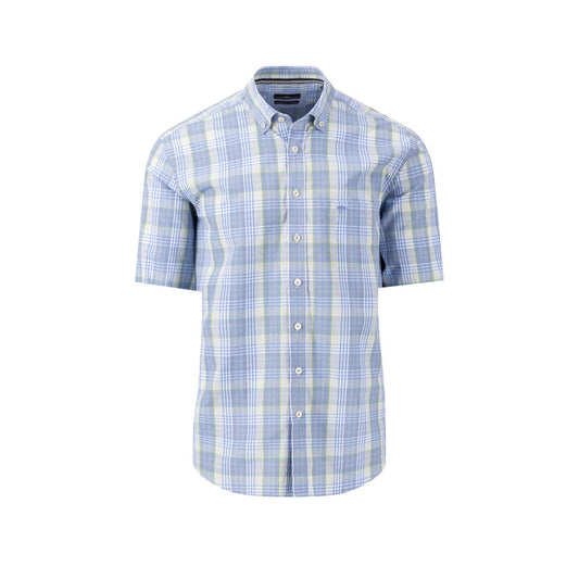 Fynch Hatton 1403 8061 913 Cool Grey Short Sleeve Casual Shirt