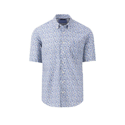 Fynch Hatton 1404 5071 404 Dusty Lavender Short Sleeve Casual Shirt