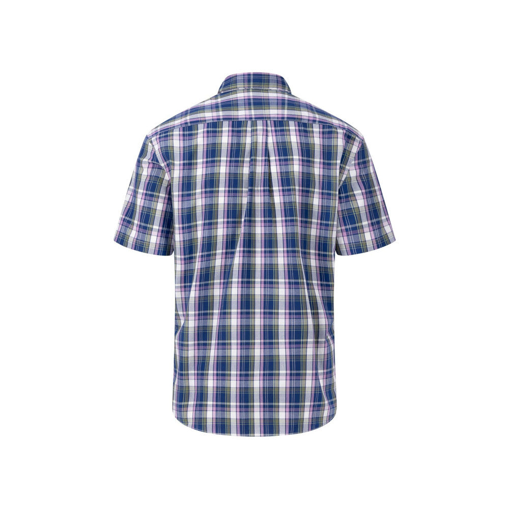 Fynch Hatton 1404 8071 685 Navy Short Sleeve Casual Shirt