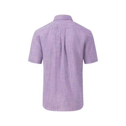 Fynch Hatton 1404 8091 404 Dusty Lavender Short Sleeve Casual Shirt