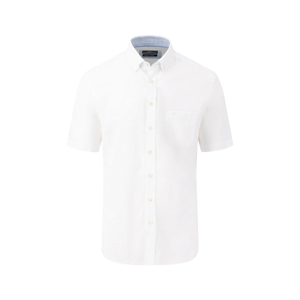 Fynch Hatton 1404 8091 802 White Short Sleeve Casual Shirt