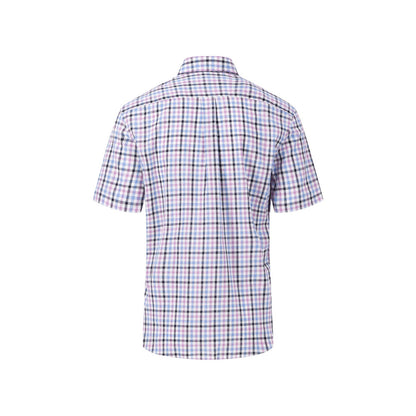 Fynch Hatton 1404 8101 404 Dusty Lavender Short Sleeve Casual Shirt