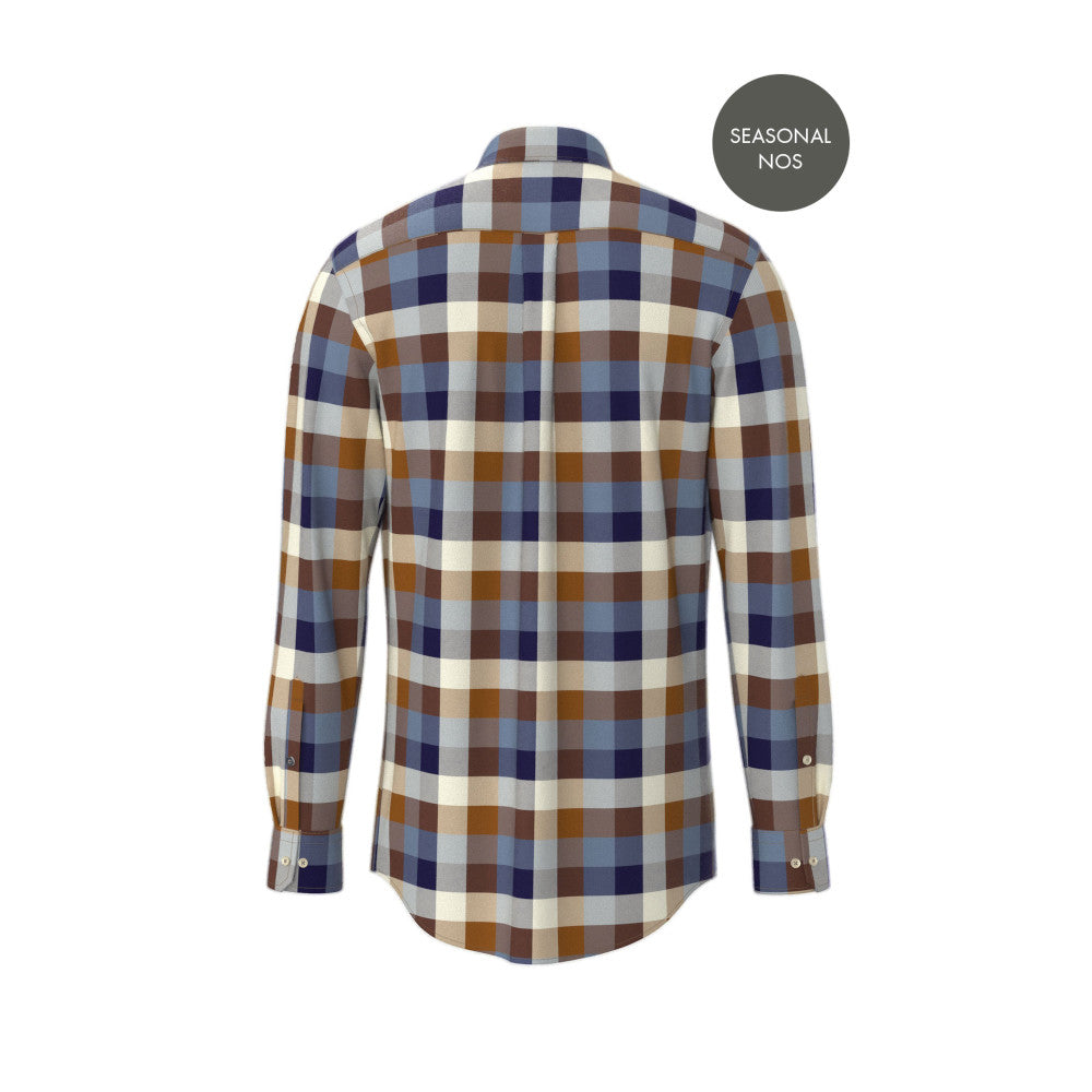 Fynch Hatton 1410 8010 804 Hazel Colorful Flannel Check Long Sleeve Casual Shirt