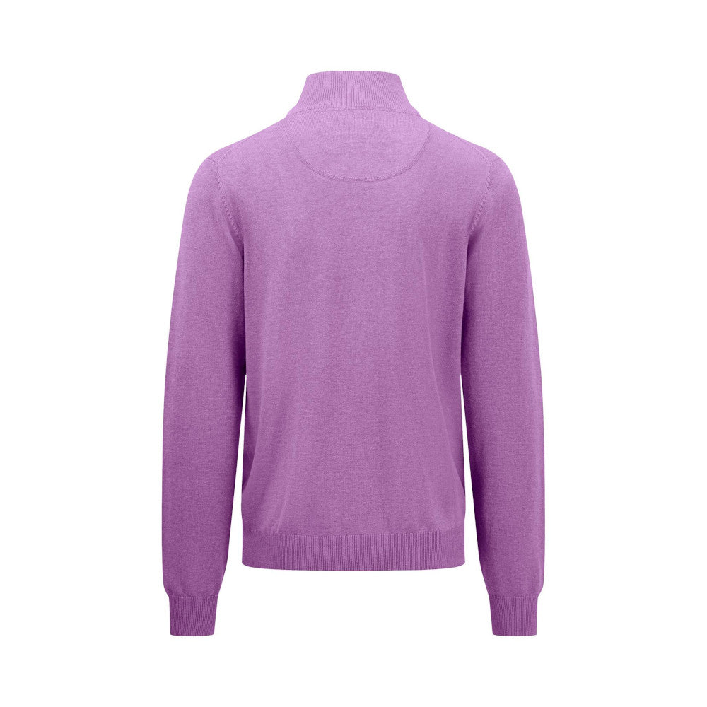 Fynch Hatton 1413 215 404 Dusty Lavender Troyer-Zip Knitwear